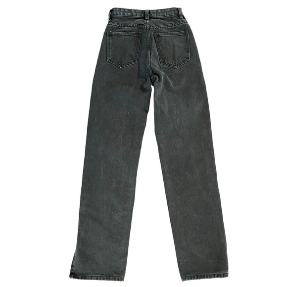 PrettyLittleThing Black Split Hem Jeans, Size 0 - Picture 9 of 12